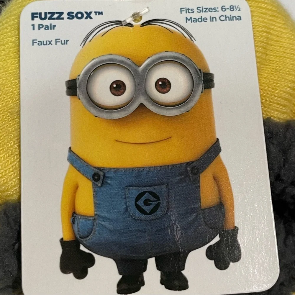 Licensed Slipper Socks Despicable Me Minions Toddler kids Sz 6-8.5